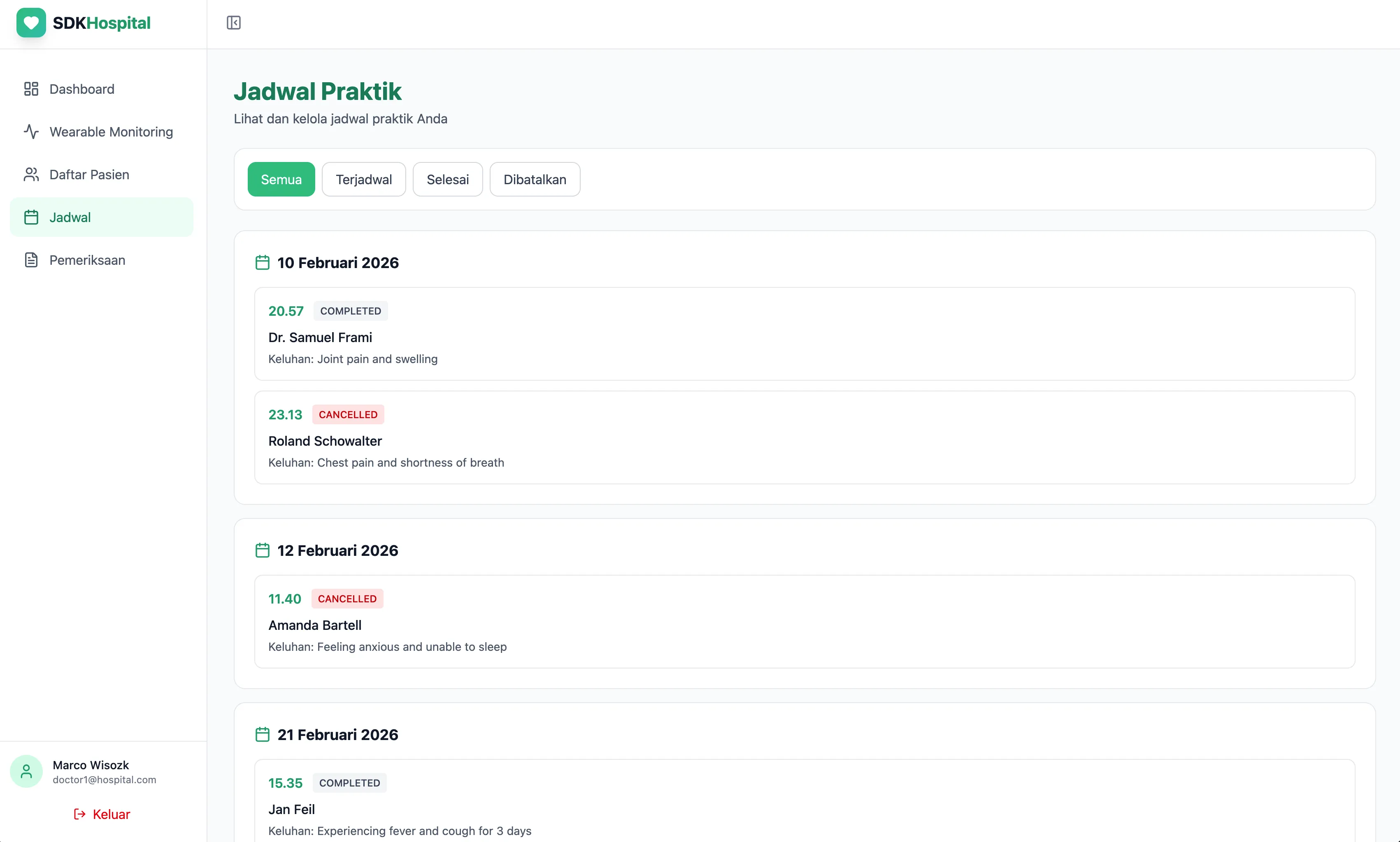 Doctor prescription modal
