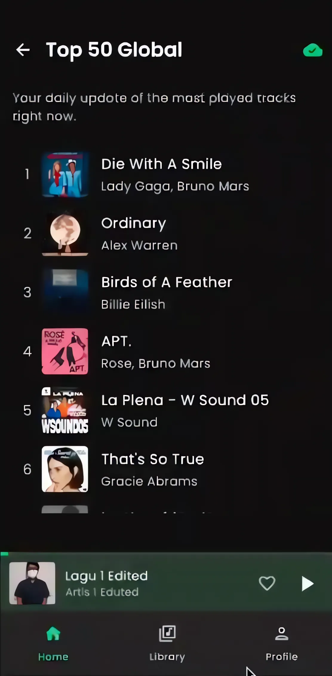 Top Songs Global Screen
